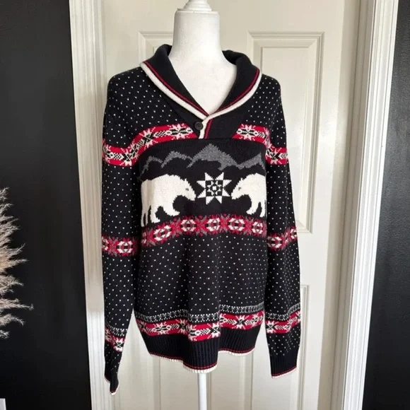 Lands' End Sweater Fair Isle Polar Bear Wool Blend
Men’s Medium/ Women’s L/XL - Picture 2 of 12